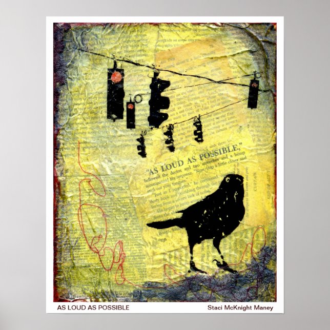 Black Bird Stop Light LOUD Poster (Front)