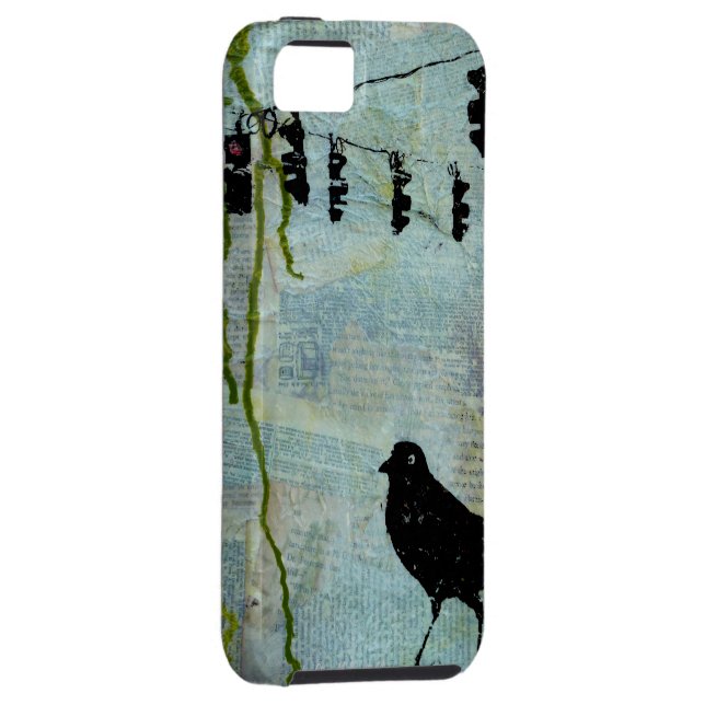 Black Bird with Stoplight "eccentric caricature" Case-Mate iPhone Case (Back/Right)