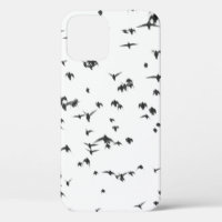 BLACK BIRDS FLYING ON SKY