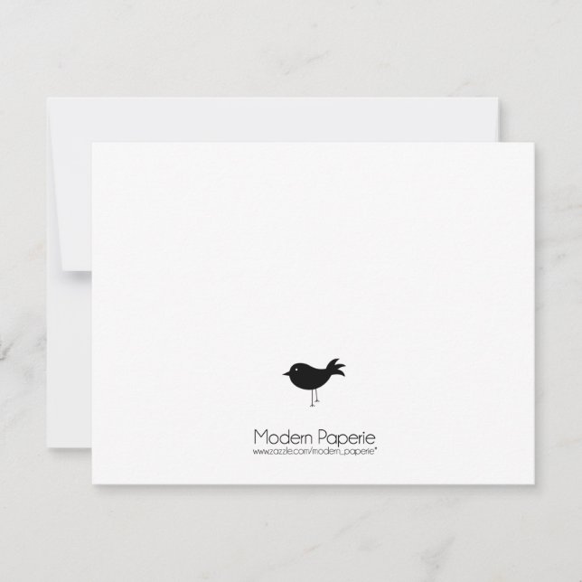 Black Birds & Lace Invitation (Front)