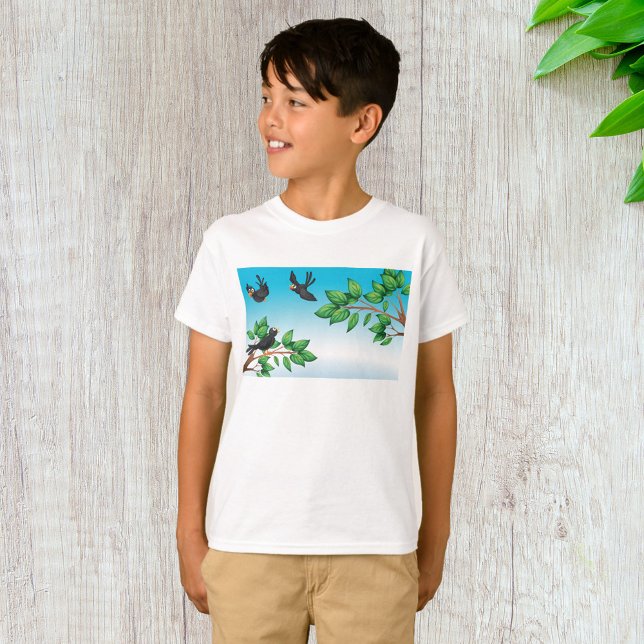 Black Birds on Tree Branches T-Shirt (Creator Uploaded)