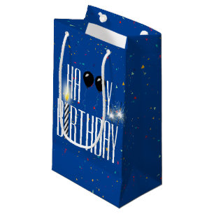 Black Birthday Balloons and Sparklers Small Gift Bag