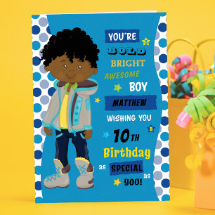 Black Birthday Boy Card