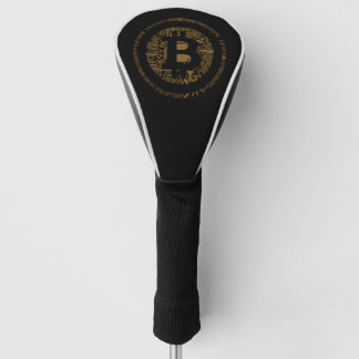 Black Bitcoin Circuitry Telmo Driver Head Cover