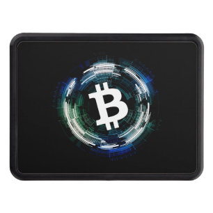 Black Bitcoin Reactor Sangria Hitch Cover