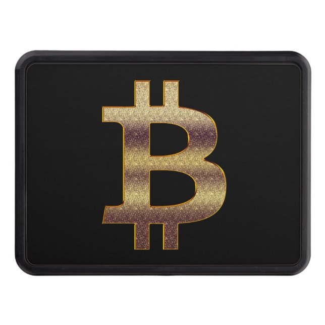 Black Bitcoin Recoleta Hitch Cover (Front)
