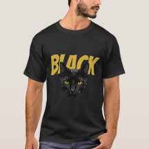 BLACK | Black Cat Graphic T-Shirt