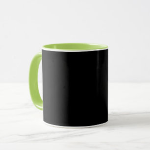 Black-black, lime green trim, mug