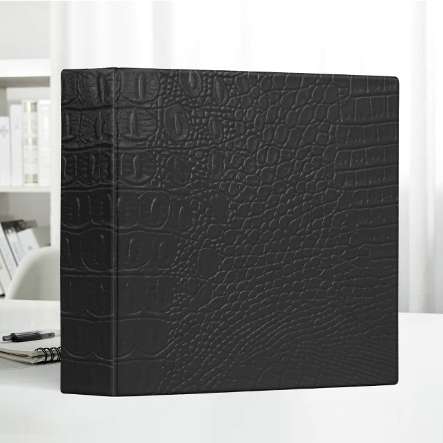 Black Blank Clean Crocodile Leather Texture Binder (Creator Uploaded)