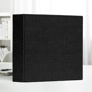 Black Blank Linen Clean Fabric Texture Binder