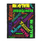 Black Blanket Colourful Bright Neon Name Collage