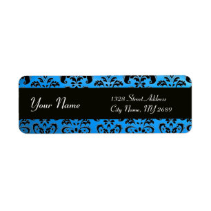 BLACK BLEU DAMASK