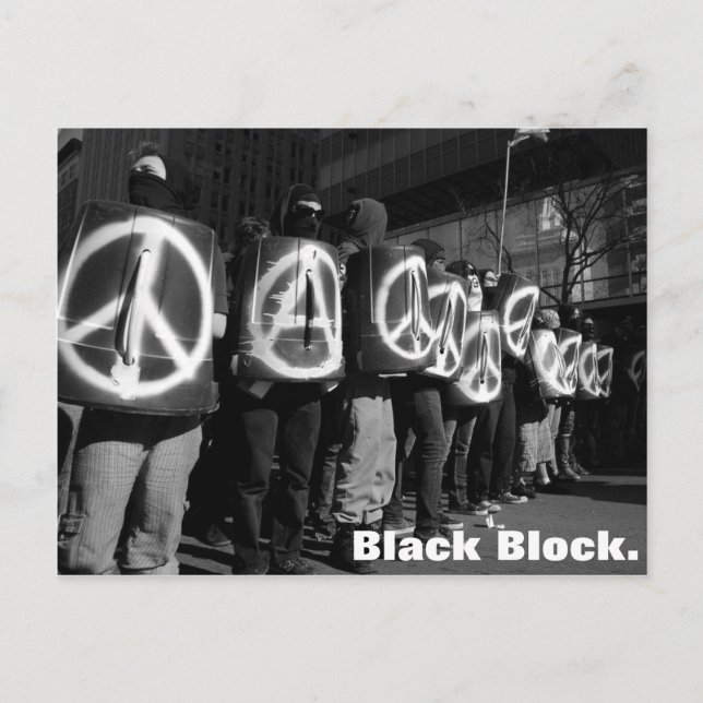 black block post card (Front)