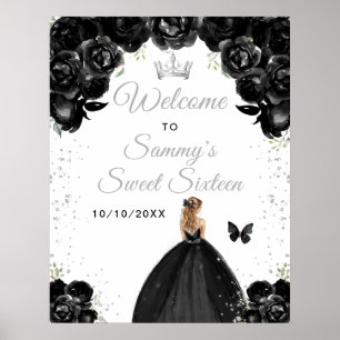 Black Blonde Hair Princess Sweet Sixteen Welcome Poster