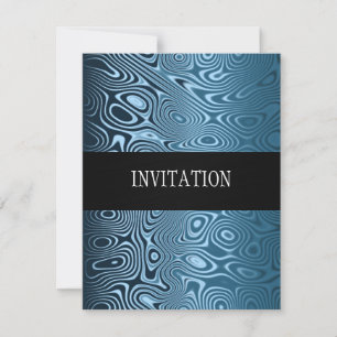 Black Blue Abstract All Events Invitation