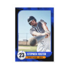Black & Blue Baseball Trading Card Baseball Player
