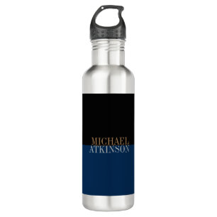 Black Blue Bold Text Trendy Stylish 710 Ml Water Bottle
