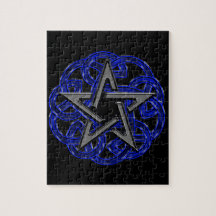 Black & Blue Celtic Pentagram