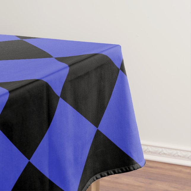Black Blue Check Tablecloth (In Situ)
