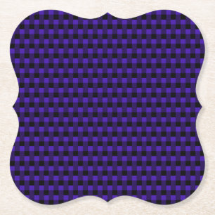 Black & Blue Checked Paper Coaster
