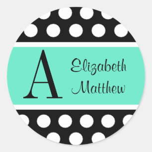 Black & Blue Custom Last and First Name Sticker