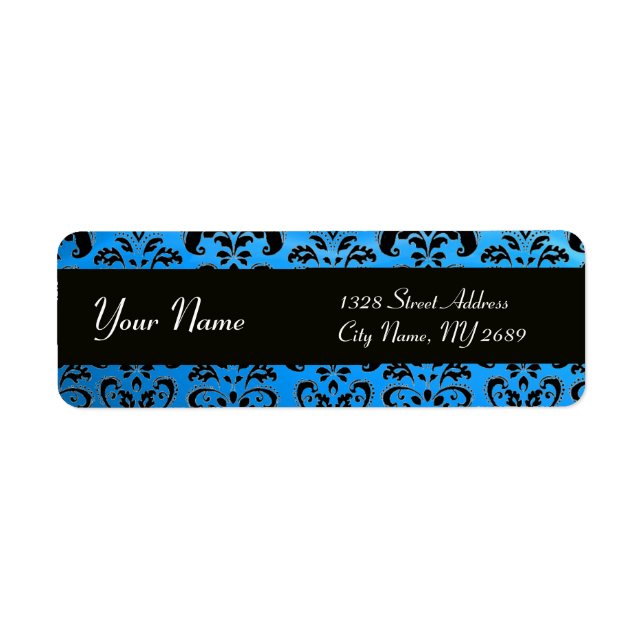 BLACK  BLUE  DAMASK (Front)