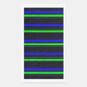 Black Blue Green Stripes Napkin