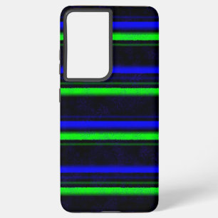 Black Blue Green Stripes Samsung Galaxy Case