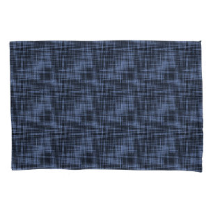 Black Blue Grey Abstract Stripe Pattern Pillowcase