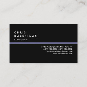 Black Blue Light Modern Creative Business Card