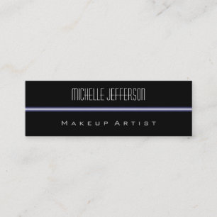 Black Blue Light Standard Slim Size Business Card