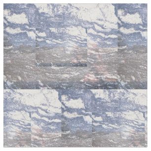 Black & Blue Marble Cotton Fabric