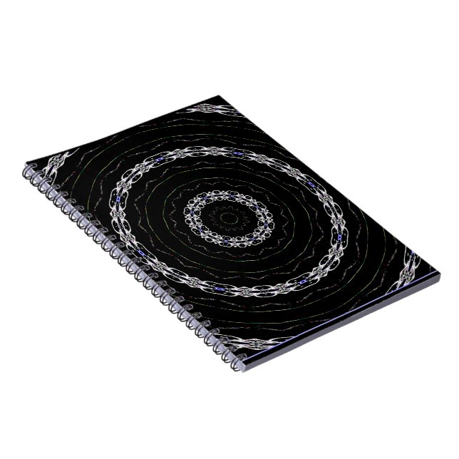 Black Blue n Silver Spiral Notebook (Right Side)