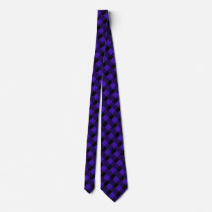 Black & Blue Plaid Checked - Tie