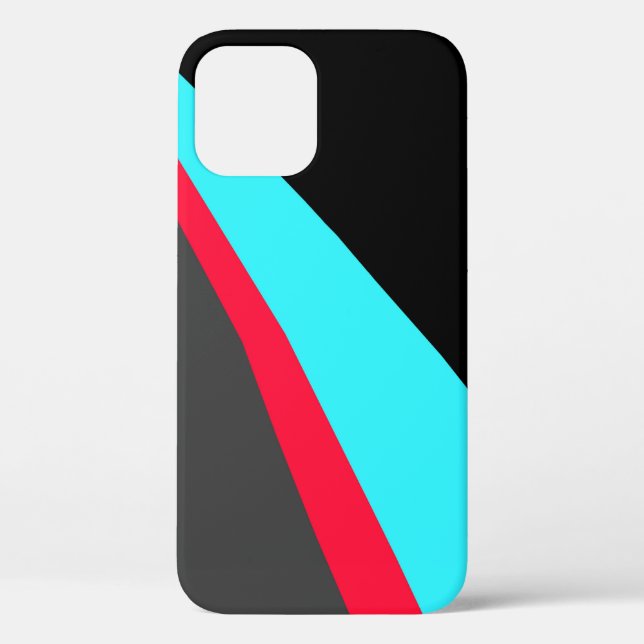 Black Blue Red Grey Pattern Case-Mate iPhone Case (Back)