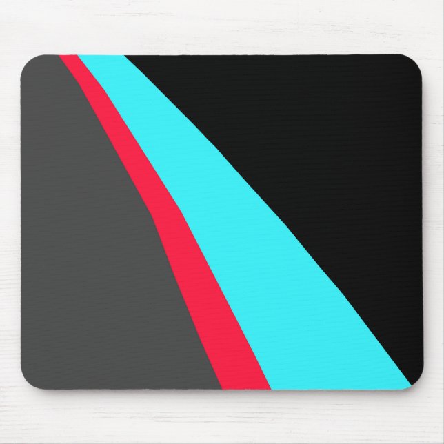 Black Blue Red Grey Pattern Mouse Pad (Front)