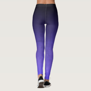 Black Blue rustic ombre dark Leggings
