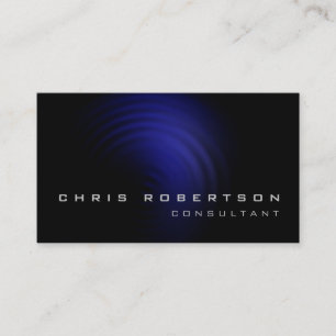 Black Blue Spiral Pattern Consultant Business Card