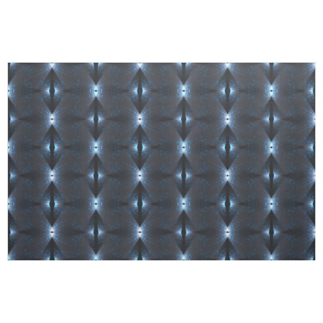 Black Blue White Abstract Geometric Pattern Fabric (Fat Quarter)