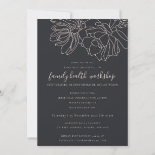 BLACK BLUSH DESERT CACTI SUCCULENT  WORKSHOP EVENT INVITATION