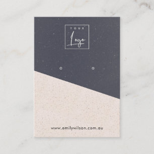 Black Blush Texture Ceramic Earring Display Logo Business Card