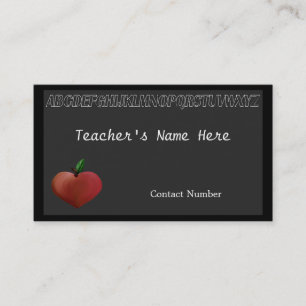 Black Board Teacher's Business Card