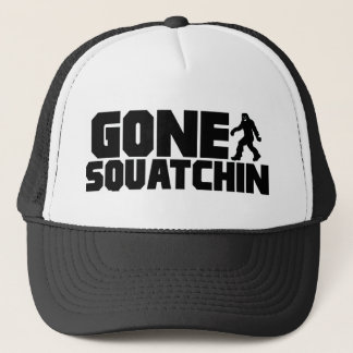 Black Bobo GONE SQUATCHIN Hat Finding Bigfoot