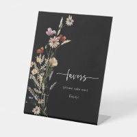 Black Boho Favours Sign