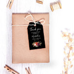Black Boho Floral Bridal Shower  Gift Tags<br><div class="desc">Enhance the charm of your rustic,  elegant,  and gothic-inspired bridal shower favours effortlessly with our easily customizable Black Boho Floral Bridal Shower Gift Tags,  perfect for your fall or wedding shower.</div>