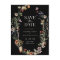 Black Boho Save The Date Postcard