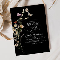 Black Boho Wildflower Bridal Shower Script