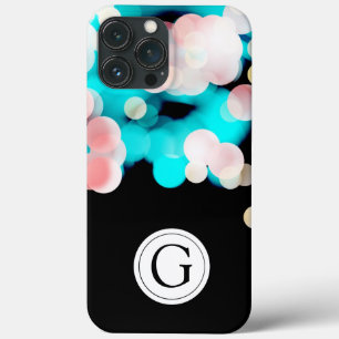 Black Bokeh Personalized Monogram Iphone iPhone 13 Pro Max Case