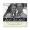 Black Bold Banner Photo Save The Date Magnet