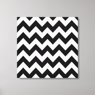 Black Bold Chevron at Emporio Moffa Canvas Print